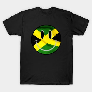 Jamaican Flag Smiley Face T-Shirt